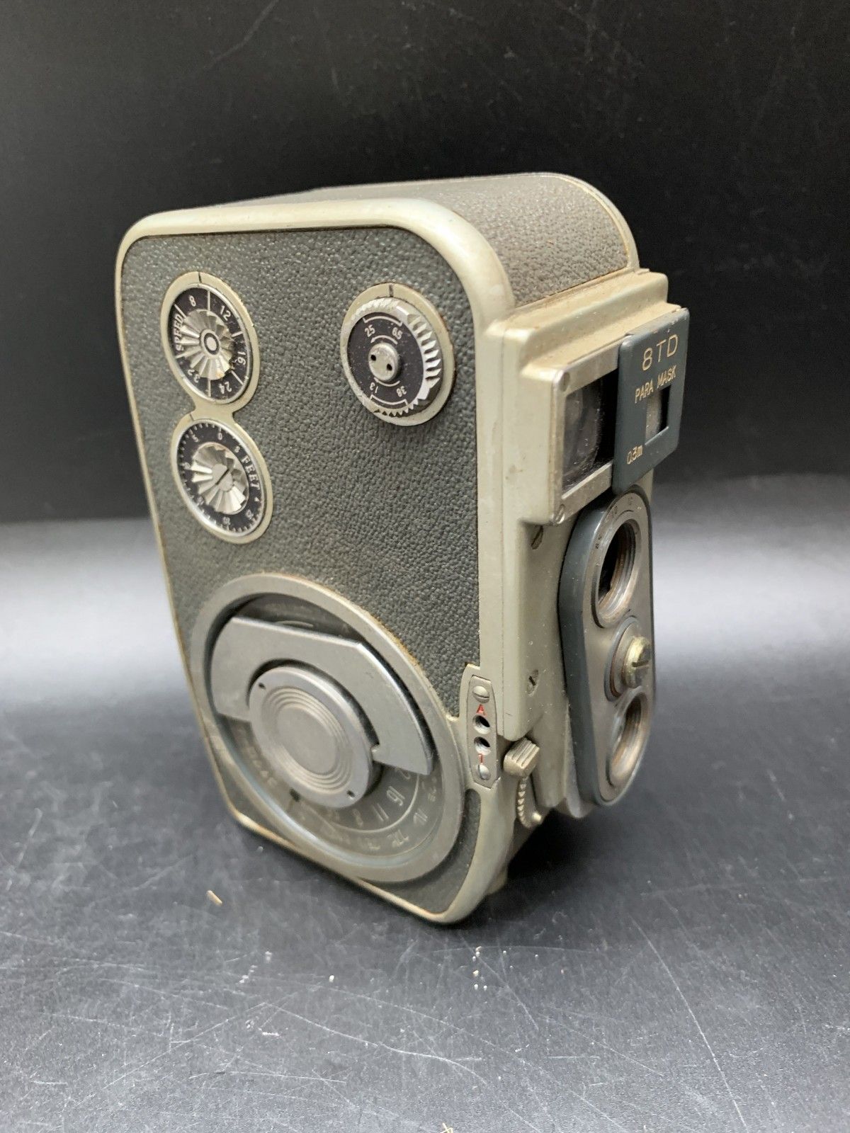 M344 시네맥스-8 8TD 파라 마스크 8mm 카메라 시네맥스 필름 카메라 파라마스크 비디오 중고 작동 미확인