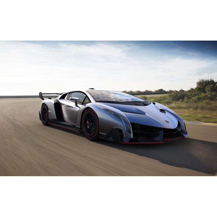 絵画風 壁紙ポスター (はがせるシール式) ランボルギーニ ヴェニーノ Veneno 50周年限定モデル スーパーカー キャラクロ LVNN-001W1 (ワイド版 921mm×576mm) ＜日本製＞ ウォールステッカー お風呂ポ