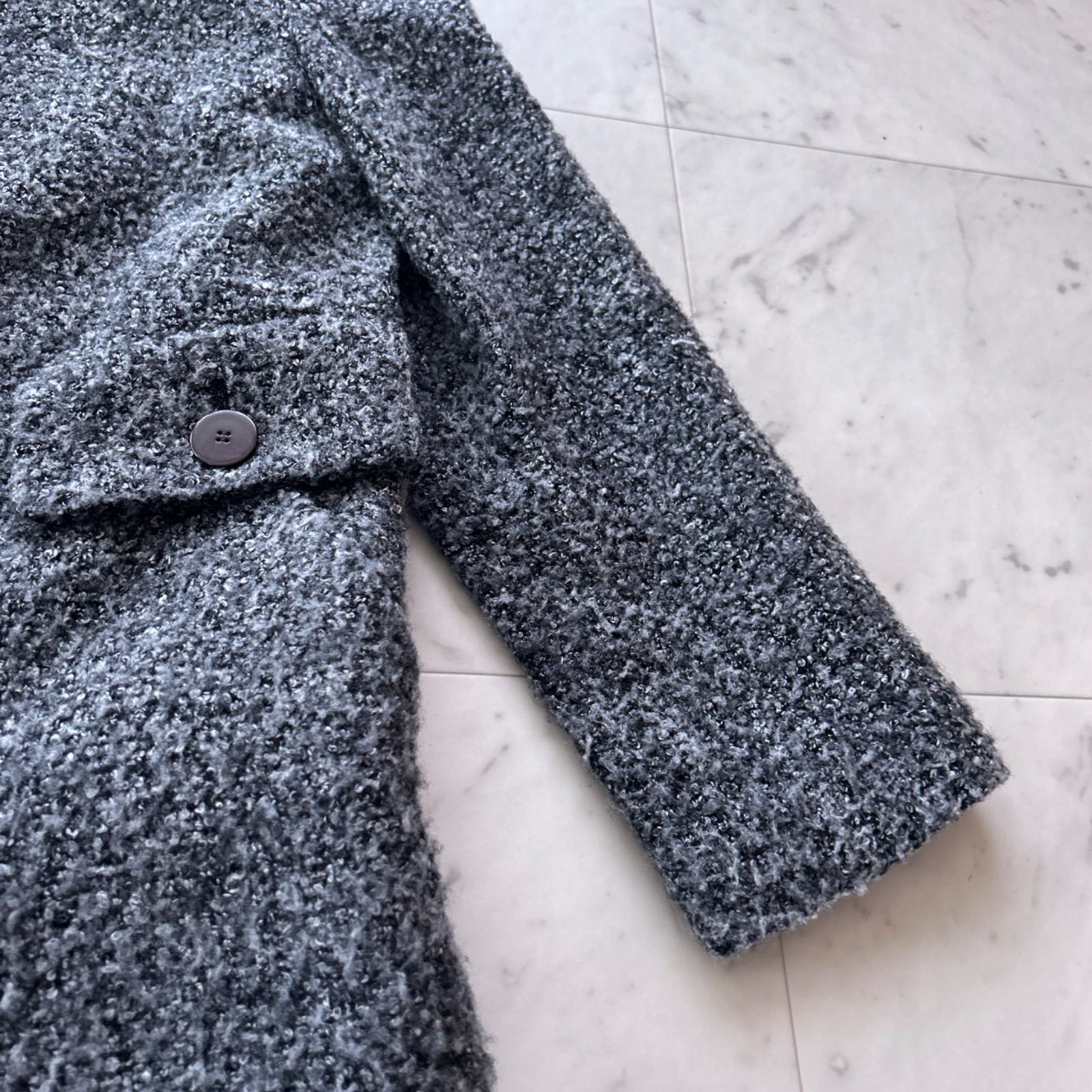 HANAE MORI ハナエモリ ツイード チェスターコート ウール