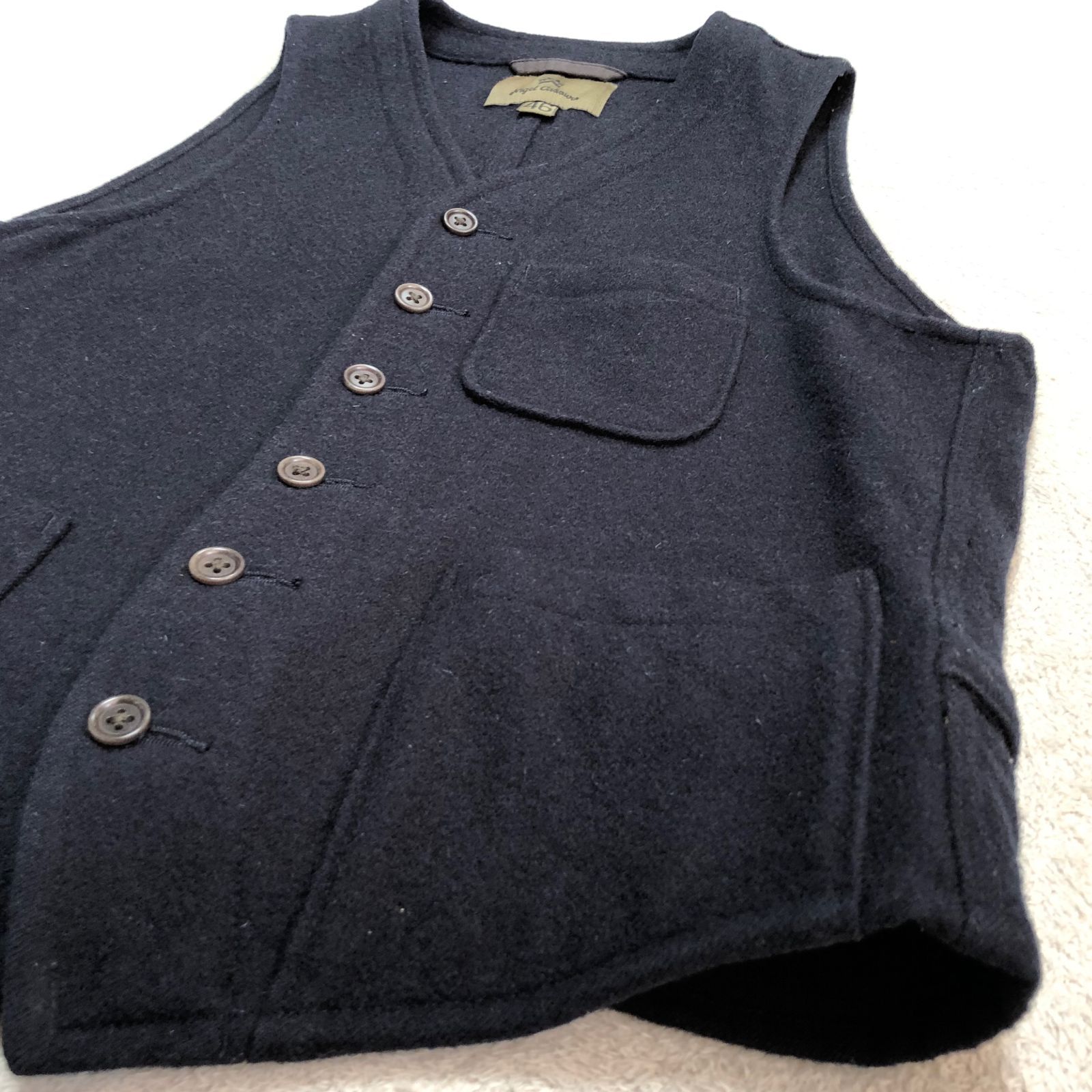 ナイジェルケーボン ホスピタルベスト(ウールベスト)ネイビー サイズ46 Nigel Cabourn HOSPITAL VEST ホスピタルベスト ワークベスト