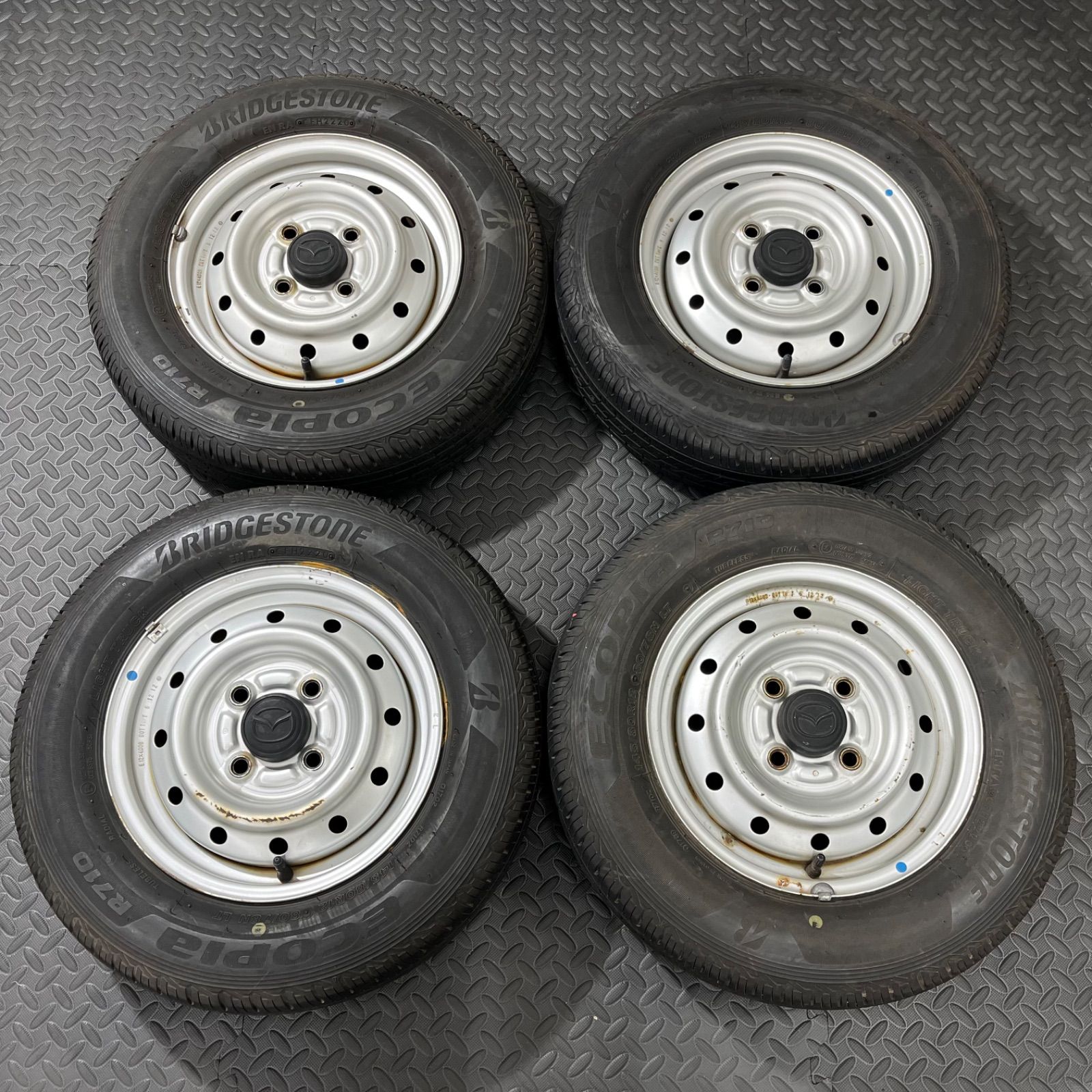 20年製 145|80R12 80|78N LT ブリヂストン エコピアR710 スズキ キャリィ エブリィ 夏タイヤ 1107E