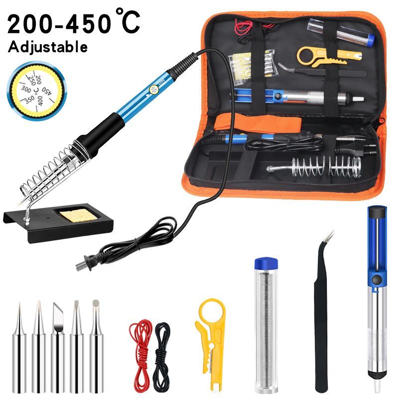 はんだごて 15点セット 温度調節可 （200℃-450℃）110V 60W 精密
