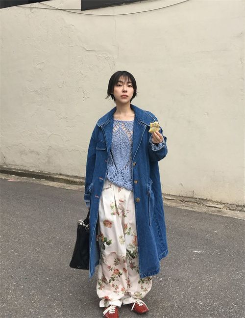 yy田園小花ゆったりカジュアルパンツワーキングワイドパンツ