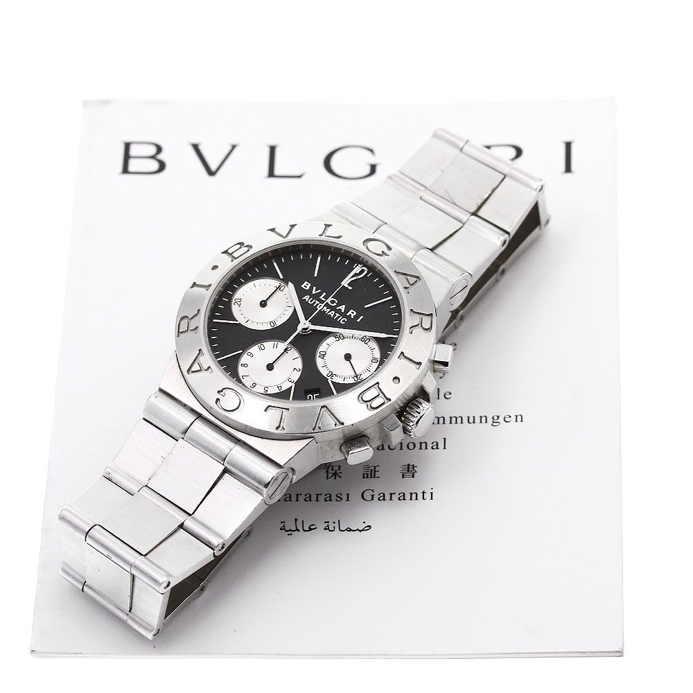 ブルガリ BVLGARI CH35S ディアゴノ スポーツ クロノグラフ 自動巻き メンズ保証書付き_825651