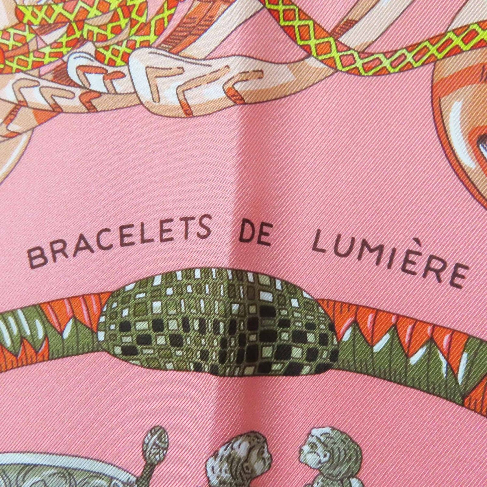 エルメス カレ90 スカーフ 光のブレスBRACELETS DE LUMIERE HERMES エルメス シルク BRACELETS DE LUMIERE 【光の