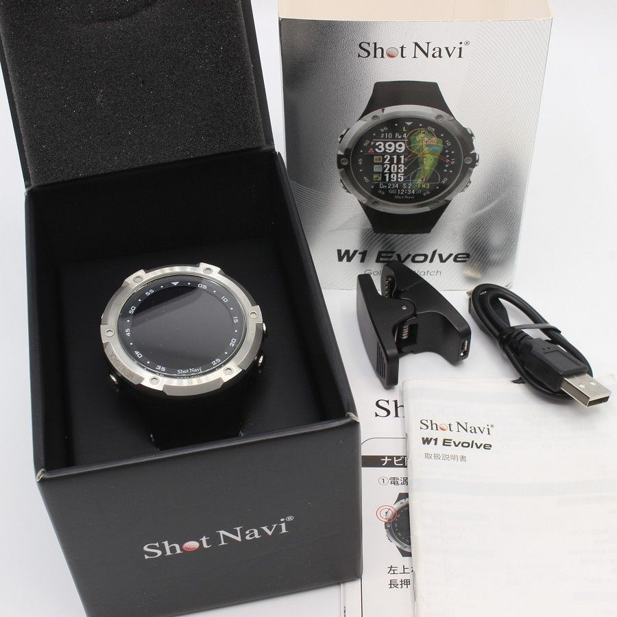 Shot Navi W1 Evolve ブラック 腕時計型 GPS距離計測器 ショット Shot Navi W1 Evolve ブラック 腕時計型 GPS距離計測器 ショット