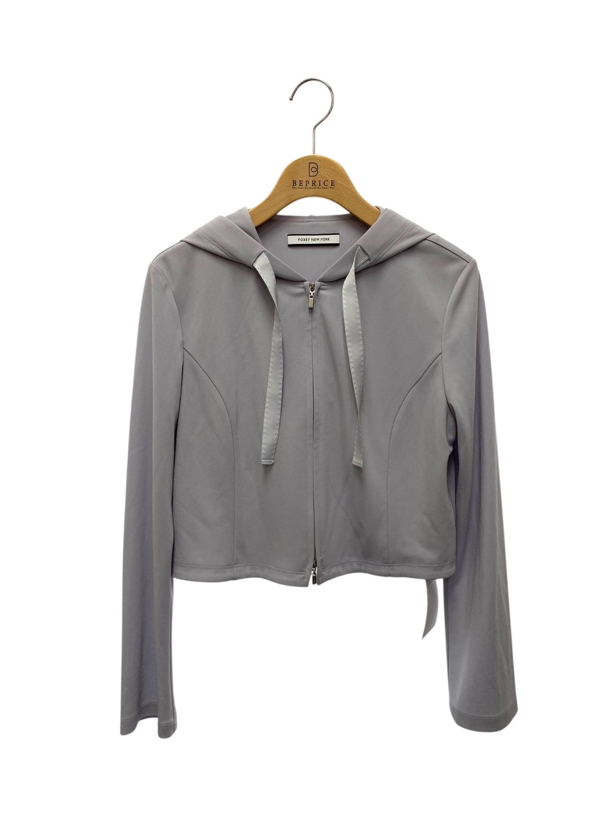 タグ付き未使用✨フォクシーニューヨーク ダブルジップパーカー 洗濯可 38 M フォクシーニューヨーク Parka Gelato 43466 パーカー 38 グレー