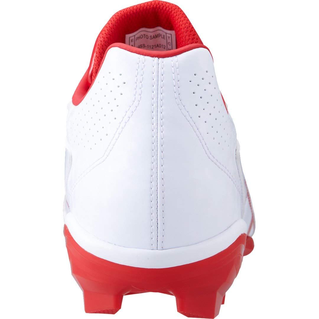 アシックス 野球スパイク　スターシャイン2　ホワイト×レッド　1121A012 25.5CM 即決の場合はＰカバー＋送料+ネーム刺繍無料　★ 野球,少年野球スパイク,トレーニングシューズの即出荷アシックス