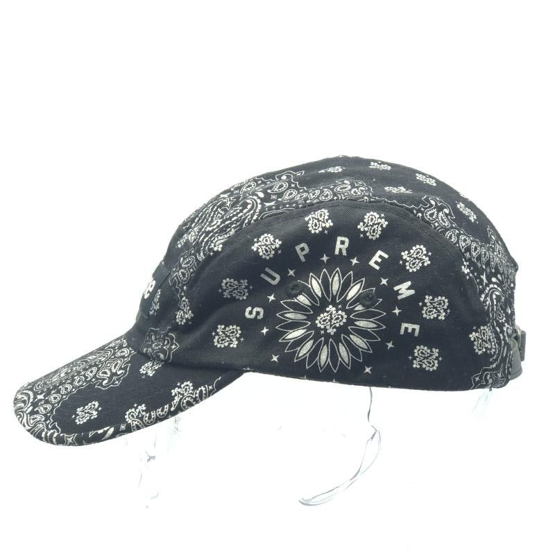supreme 21ss Bandana Camp Cap ブラック シュプリーム 17 240017731082