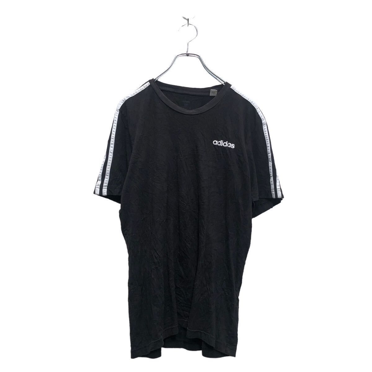 adidas 半袖 ロゴ Tシャツ アディダスM ブラック クルーネック