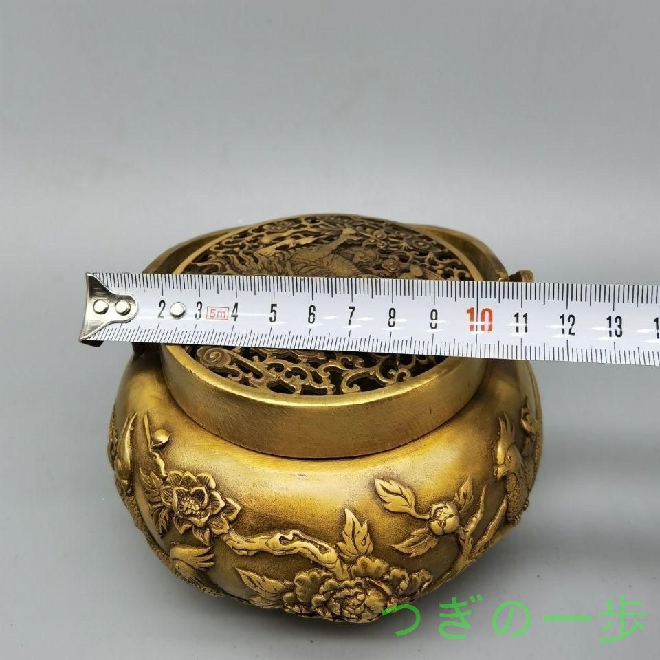 銅器 手提げ薫香炉 麒麟暖手炉 装飾品 工芸品 置物 - メルカリ
