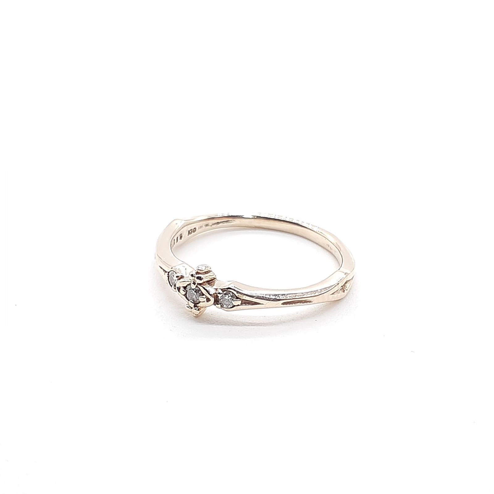 kg agete アガット K10PG ダイヤリング D0.05ct 13号 agete アガット