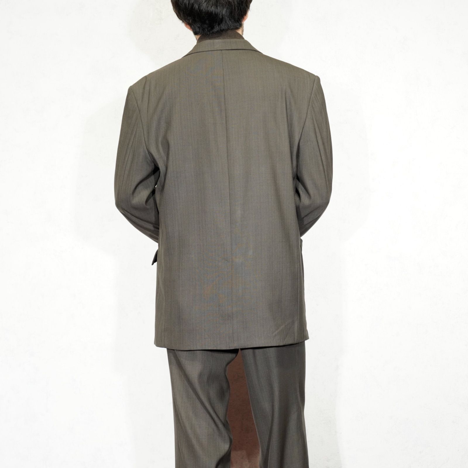 UP SUIT|ヨーロッパ古着ストライプ柄デザイン3Bデザインセットアップスーツ