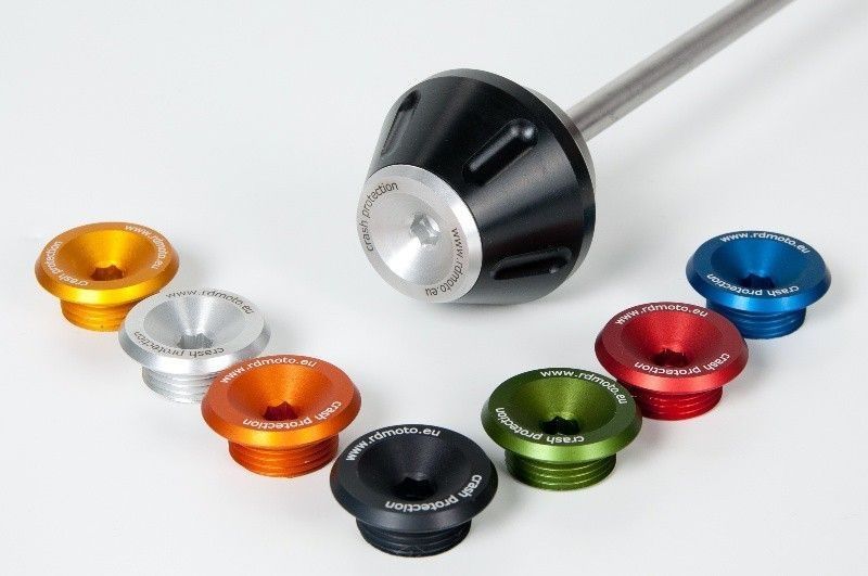 RDMOTO （アールディーモト） フロントアクスルプロテクター Suzuki GSX 1250 F ゴールド アルミアルマイト | Y34PV2-G