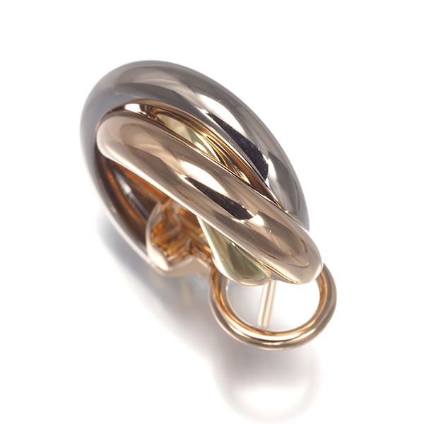 カルティエ トリニティピアス スリーカラー フープ 片耳 K18YG/WG/PG  