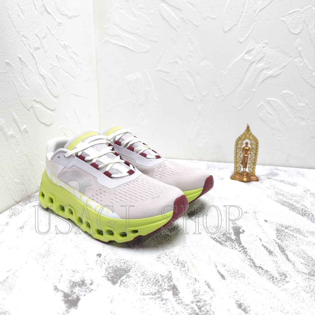 【大人気！】MONCLER☆軽量ランニングシューズグリーンホワイト On Cloudmonster ランニングシューズ メンズ レディー オール