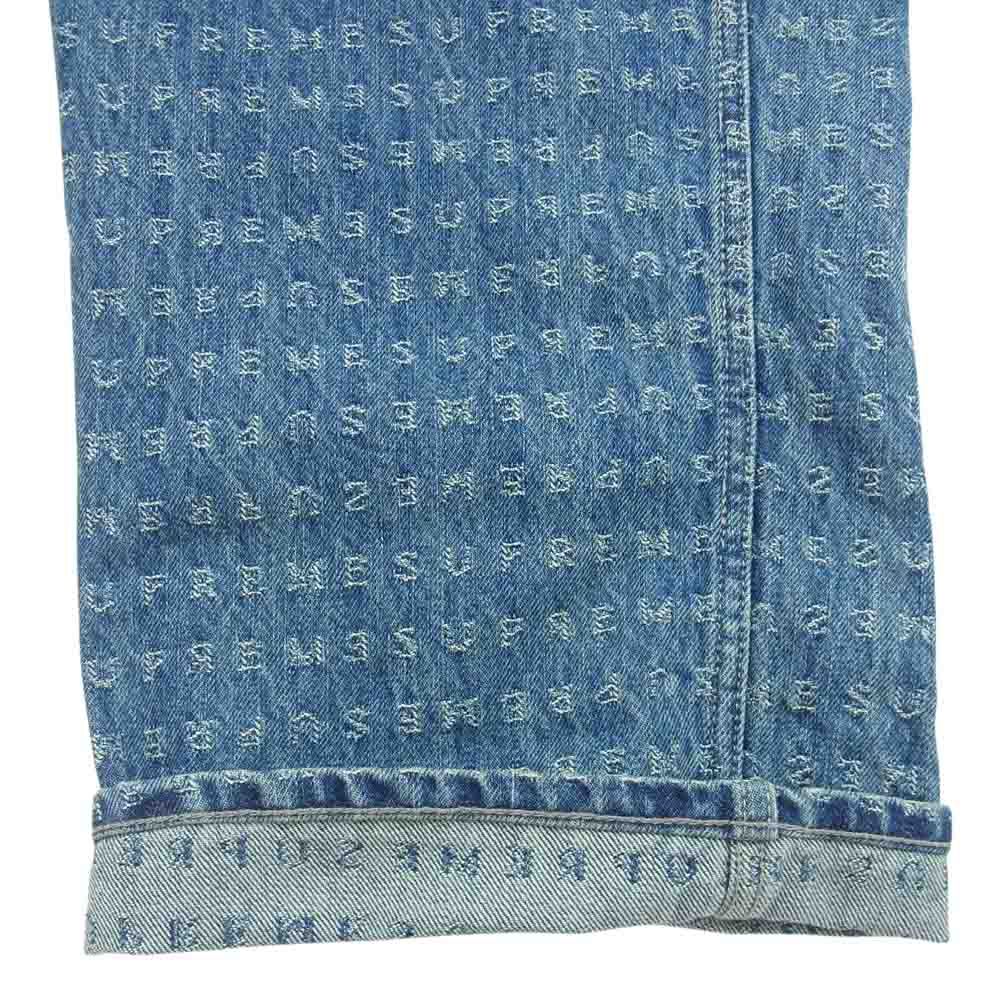 Supreme シュプリーム オーバーオール 20SS Jacquard Logos Denim