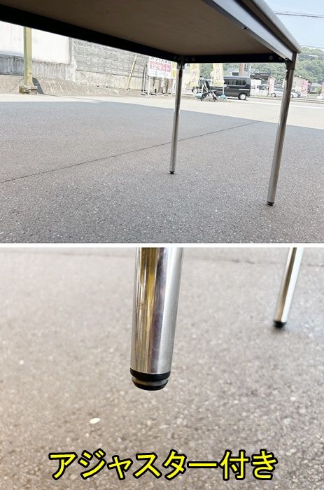 一部地域 ミーティングテーブル 天板ホワイト アジャスター付き 長方形テーブル F-FA-790-0804A MARWIL-DEMENAGEMENTS_CH