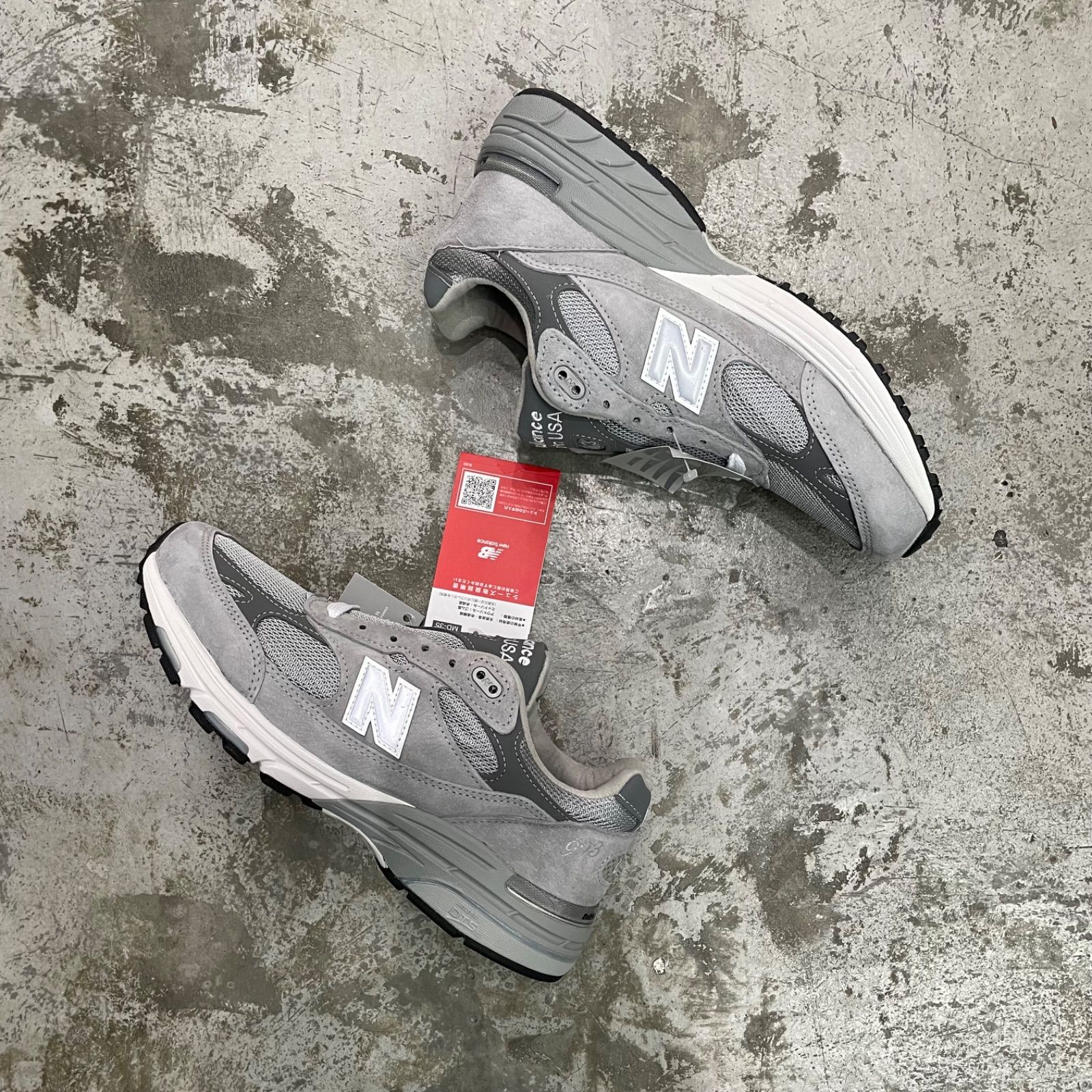 未使用品 国内正規 New Balance 993 Gray スエード スニーカー 