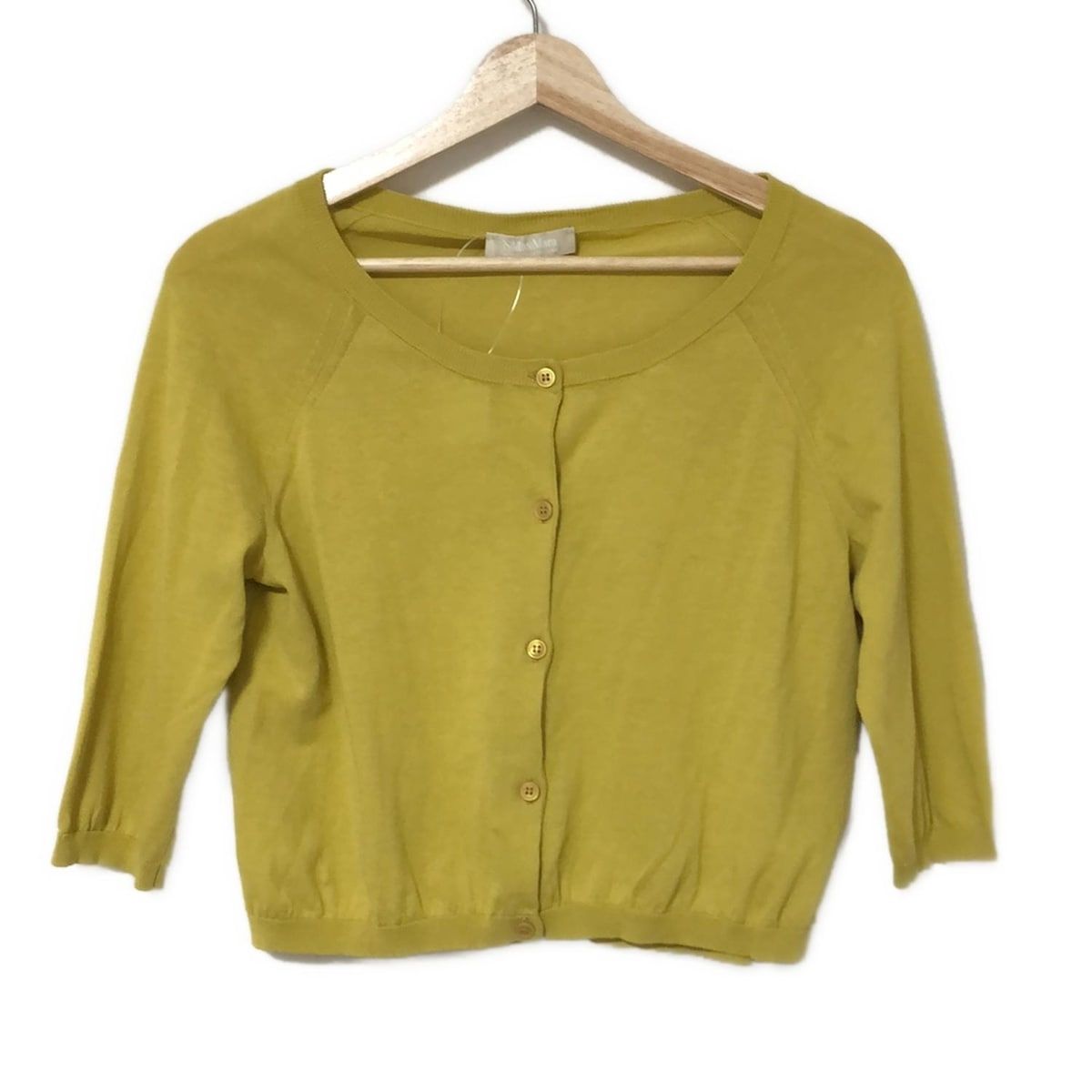 S Max Mara(マックスマーラ) カーディガン サイズL レディース美品  - マスタード 長袖 S Max Mara(マックスマーラ) カーディガン サイズL レディース美