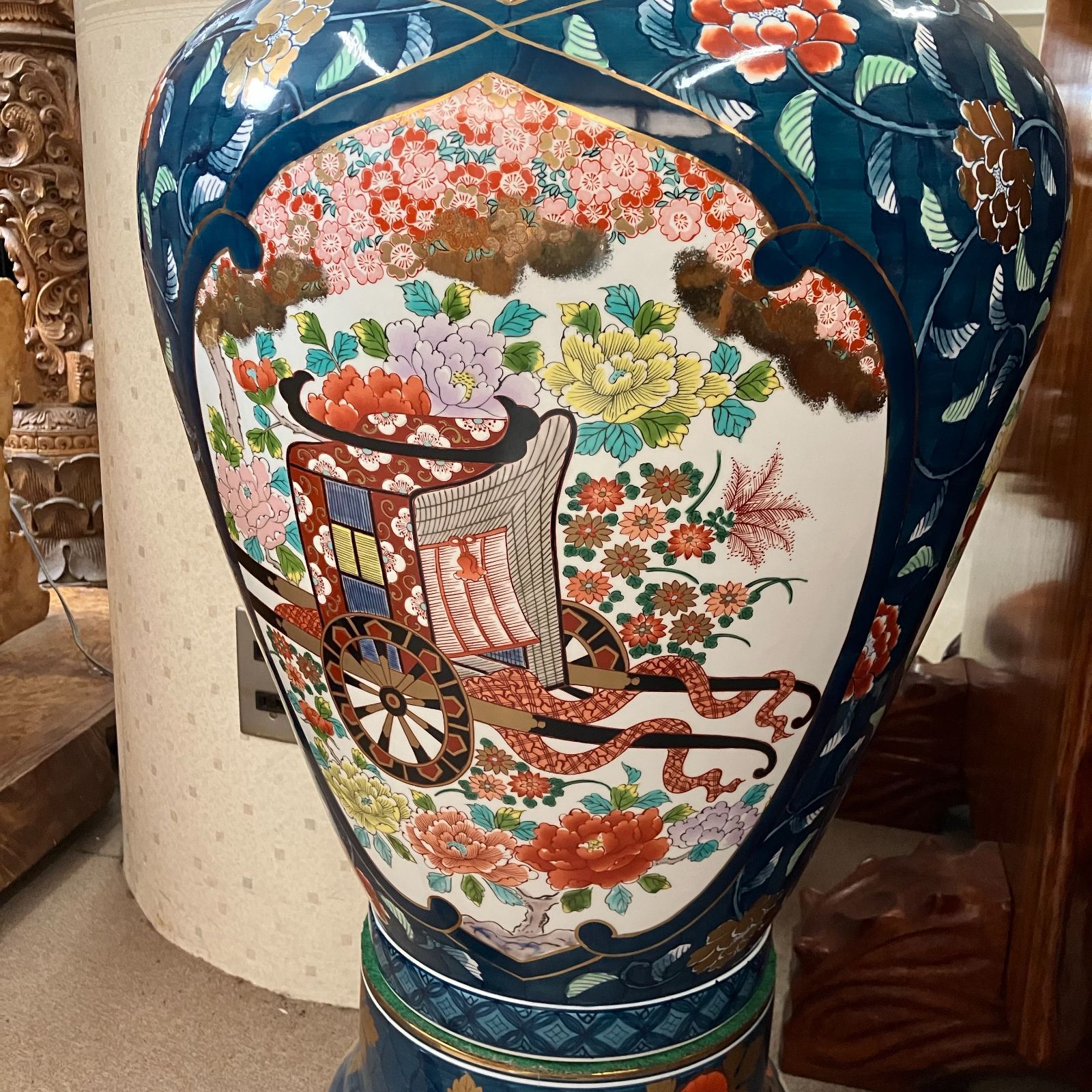 菊水作 飾壺 古許窯美術工芸 菊水作 飾壺 古許窯