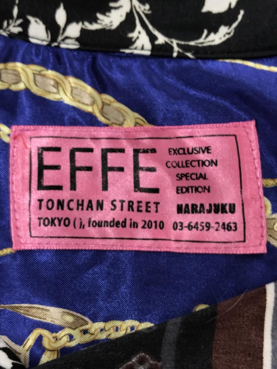 EFFE TONCHAN STREET/ベースボールシャツ/BBシャツ/ブラック