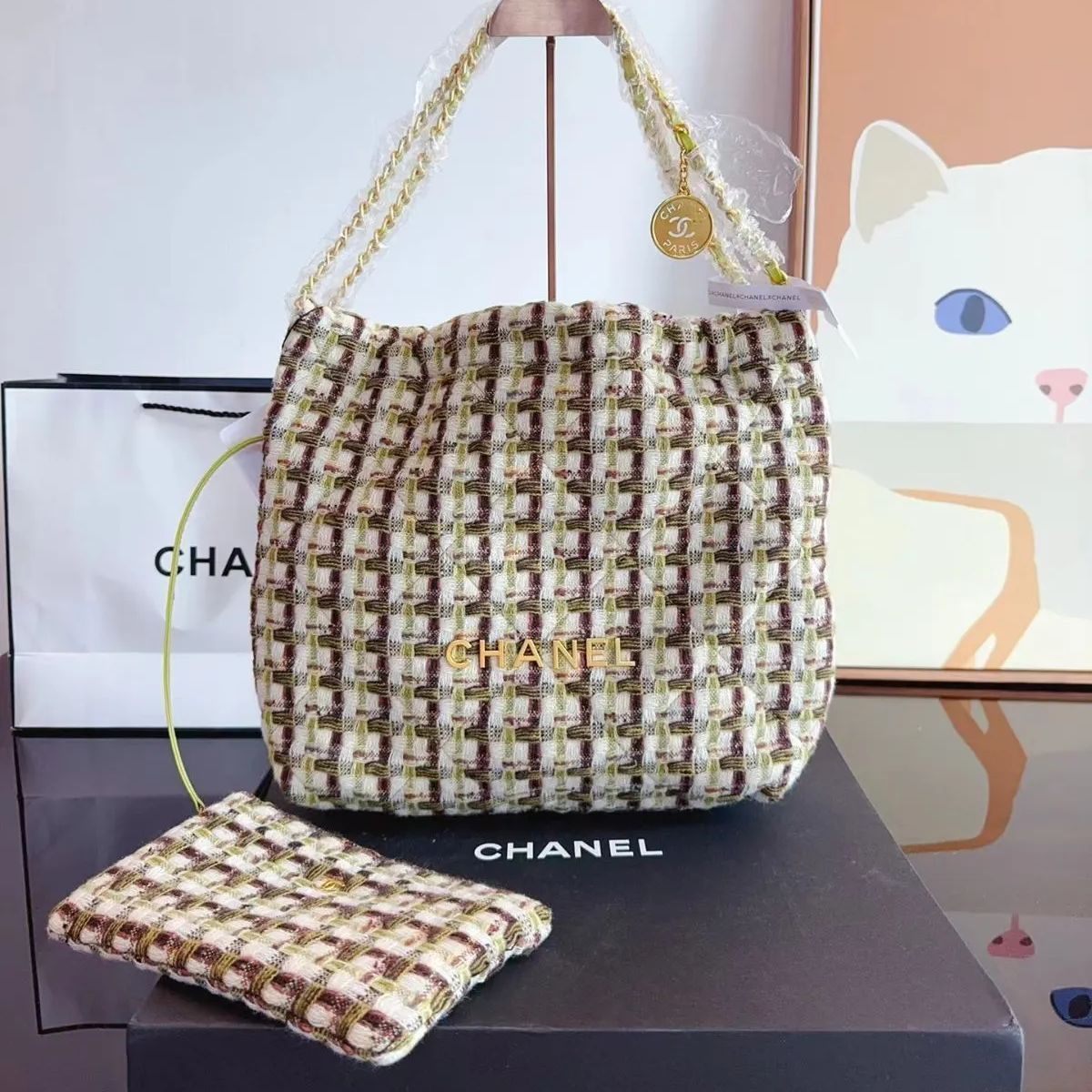 美品Chanelシャネル ショルダー バッグ ピンクトートバッグ