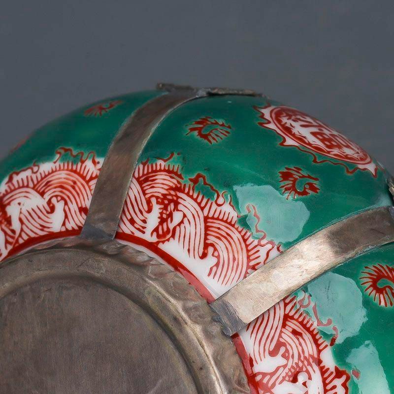 民国粉彩磁器 花図提梁茶壺 酒壺 装飾品 工芸品 置物 - メルカリ