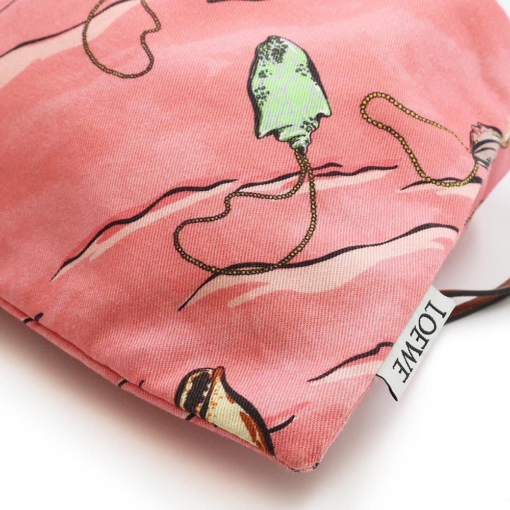 ロエベ パラウズ イビザ シェル 貝殻 ドロー ストリング ポーチ 巾着  