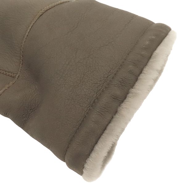 エルメス HERMES コート マルジェラ期 ムートン ラムスキン ブラウン 40 茶 グレージュ GULLKHAN_COM