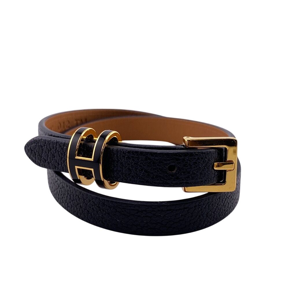 ５％OFF フォロワークーポン HERMES エルメス ヘルメス ドゥブルトゥール ポップH バングル ブレスレット ハイ ブランド アンクル バングル 腕 手首 ブラック ユニセックス おすすめ 人気