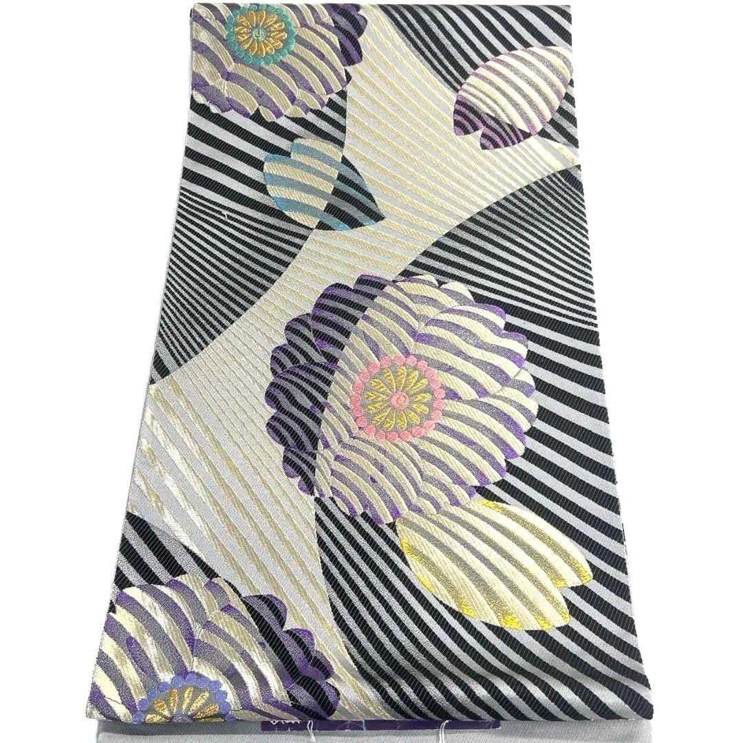 未着用 袋帯 振袖帯 西陣織 川島織物 桜花模様 金糸 着物 092a p