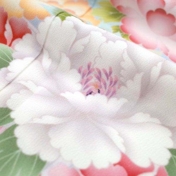 D186 訪問着　葉模様　水滴　金通し　正絹　着物　しつけ糸付き未使用極美品 D186 訪問着葉模様水滴金通し正絹着物しつけ糸付き未使用極美品