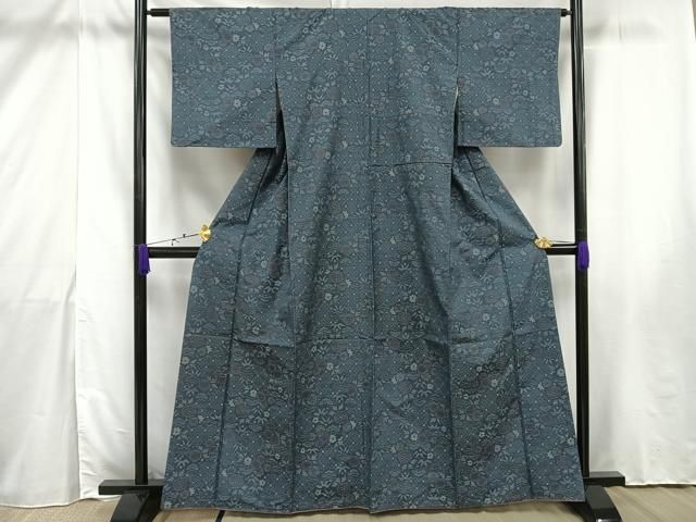 平和屋着物○本場大島紬 草花文 正絹 逸品 未使用 BAAU4305mz