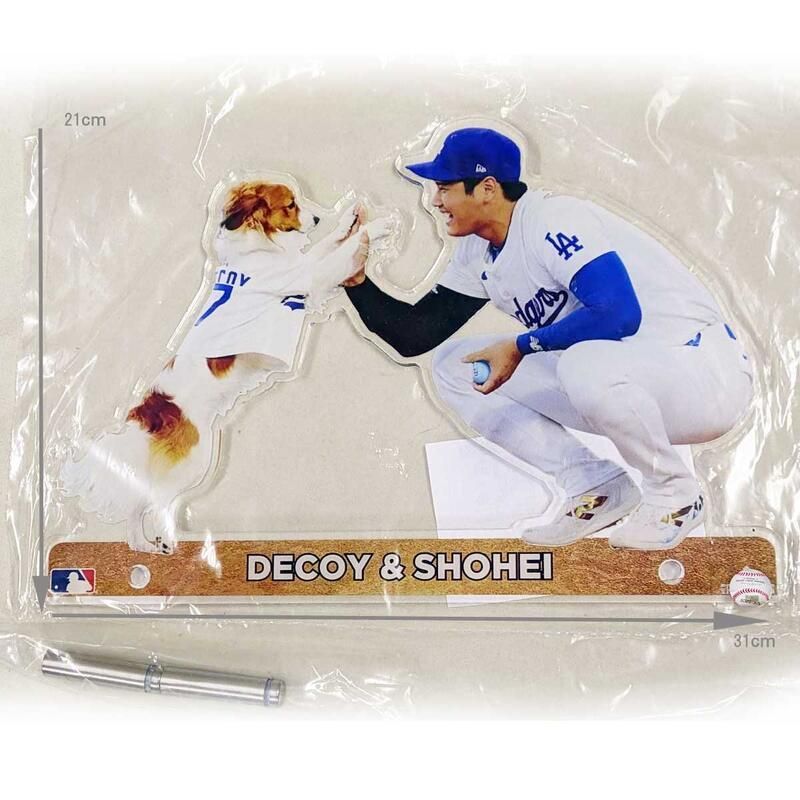 大谷翔平とデコピン MLBロサンゼルス・ドジャース アクリル