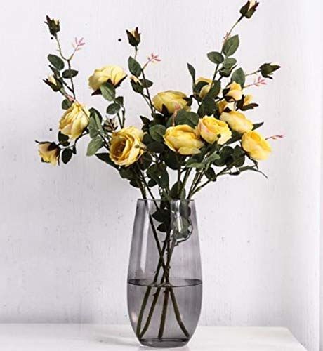 ガラスの花瓶 大 30cm 2個セット おしゃれ 花器 グレイフラワーベース 大きな花瓶 ガラスベース ガラスボトル アレンジ インテリア 水栽培 生 花瓶 ガラス 30㎝（インテリア小物・置物｜インテリア・寝具