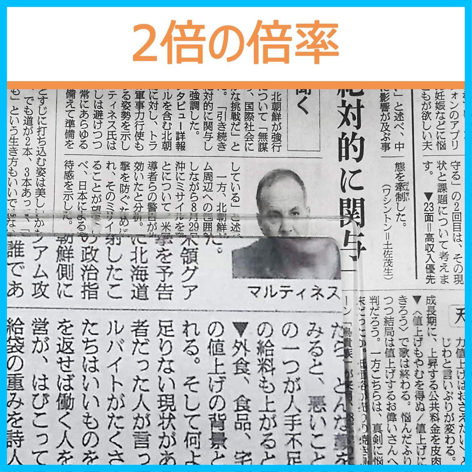 読書用 フレネル拡大鏡