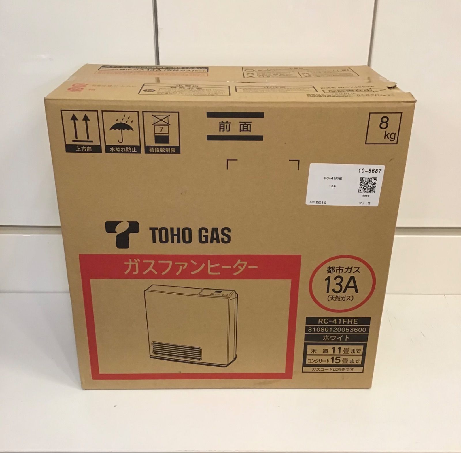 中古美品 ガスファンヒーター RC-41FHE 都市ガス用 新品ガスホース付 B