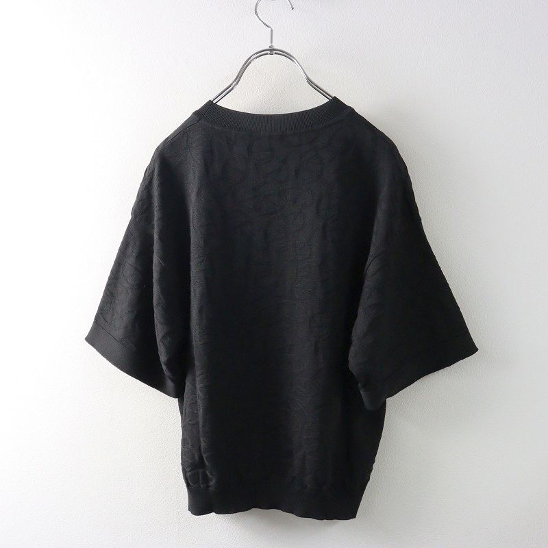 HERMES エルメス シェーヌダンクル セーター ブラック カシミヤ エルメス 40万↑ カシミア100％ シェーヌダンクル＆H柄 ニットセーター