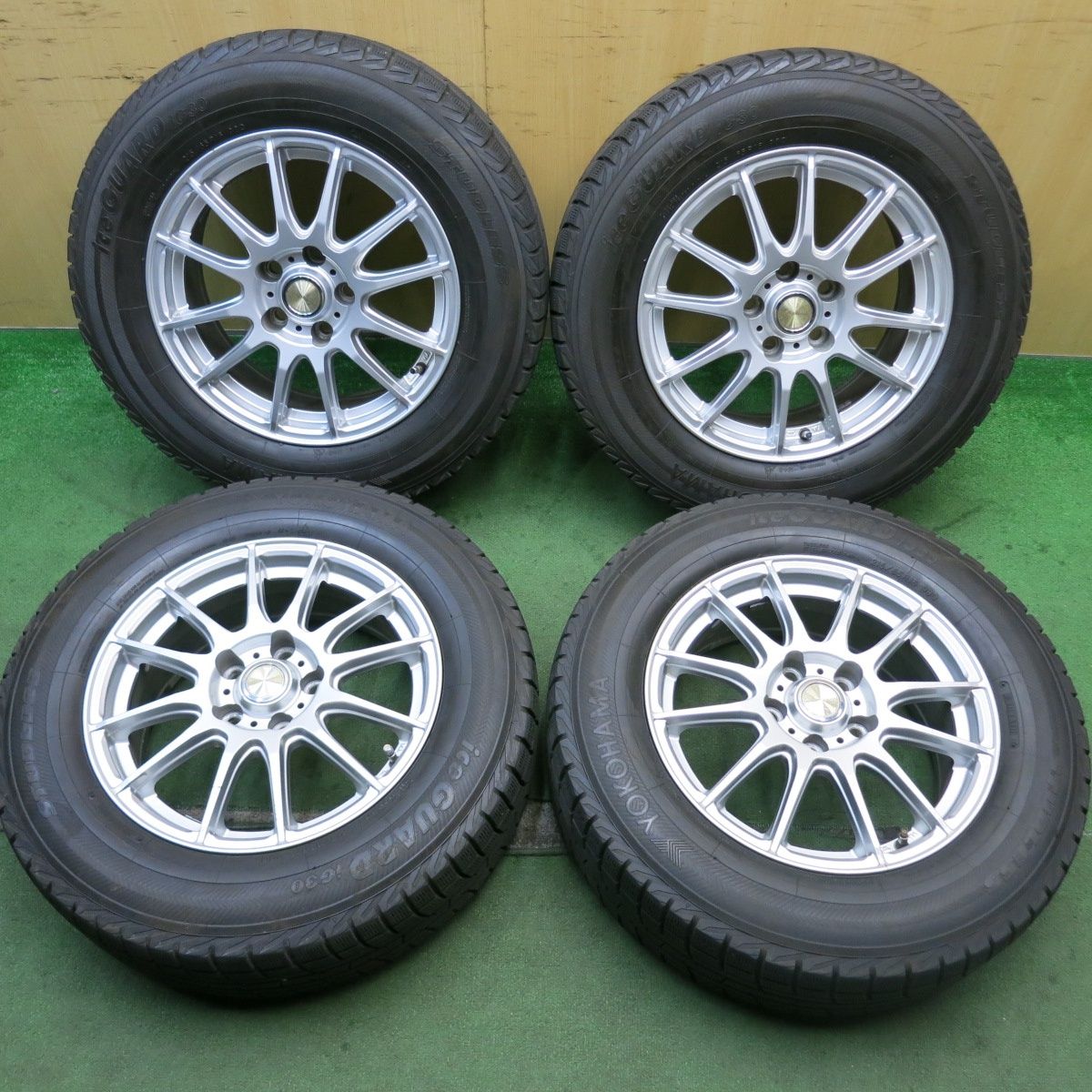 215/65R16 スタッドレスタイヤ アルミホイール 4本 ヨコハマ アイス