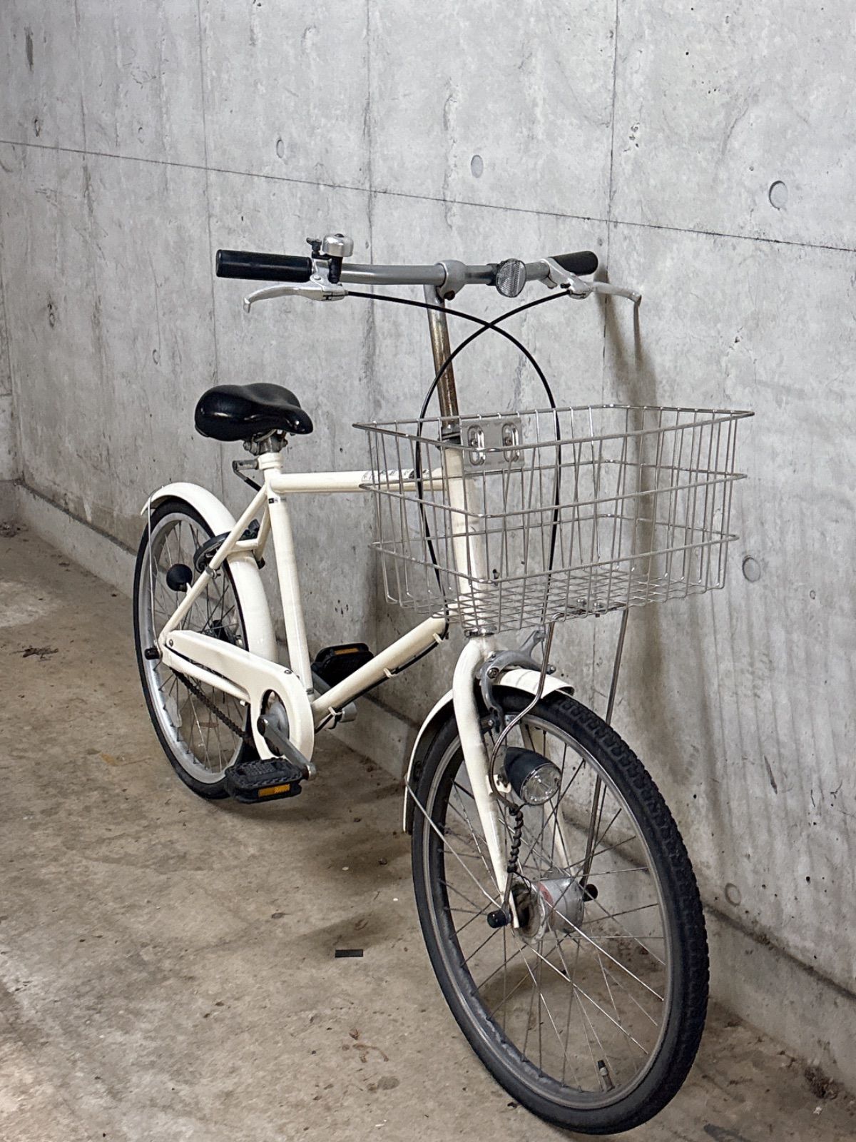 無印 20型 フル装備 自転車 オートライト／バスケット／後輪錠付