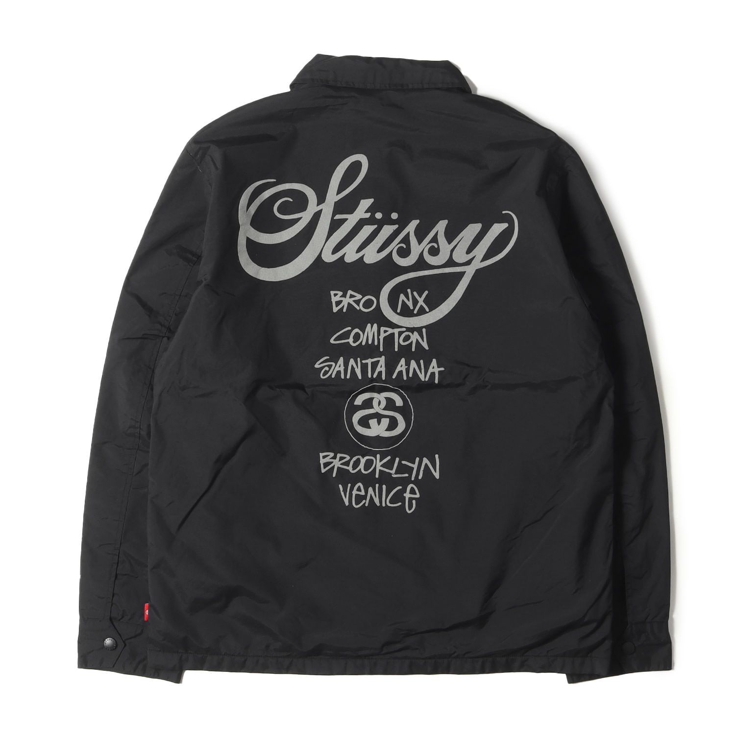 Stussy ブラック コーチジャケット M 【公式通販】