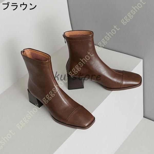 ショートブーツ ブーツ レディース バックジップ 本革 エンジニア