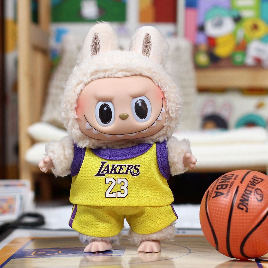 新品 ぬいぐるみ服 labubu仮装 スポーツウェアセット 2点セット