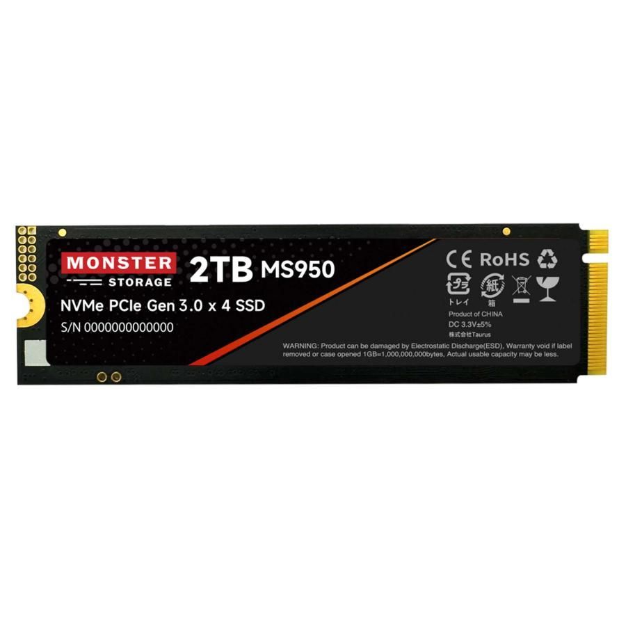 SSD 2TB 内蔵 M.2 難かっ 2280 PCIe3.0×4 （4本）