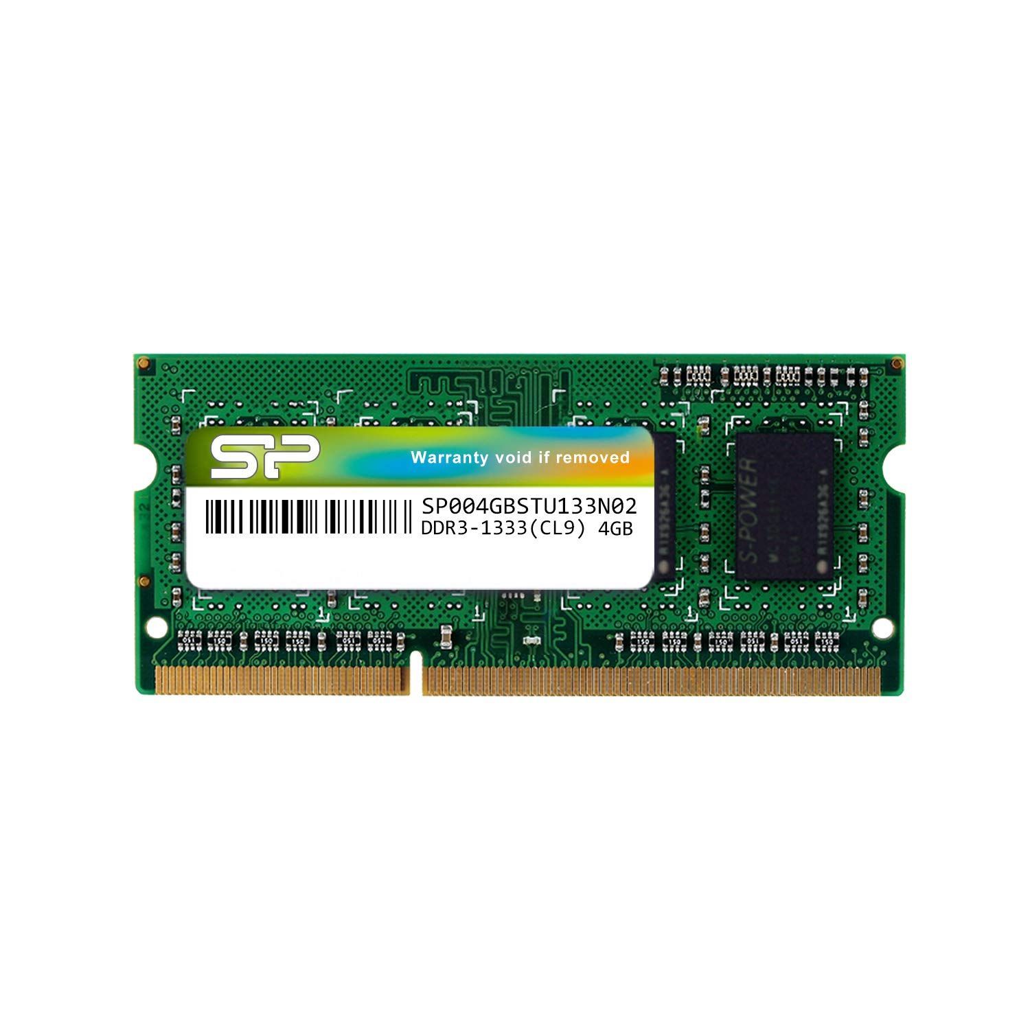 4GB_単品 シリコンパワー ノートPC用メモリ 204Pin SO-DIMM DDR3-1333 ...