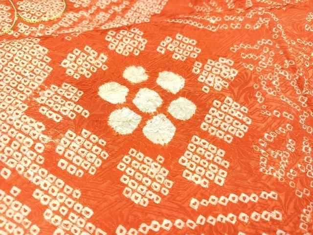 豪華振袖　駒刺繍　絞り　花筏文　正絹　逸品 豪華振袖 駒刺繍 絞り 花筏文 正絹 逸品