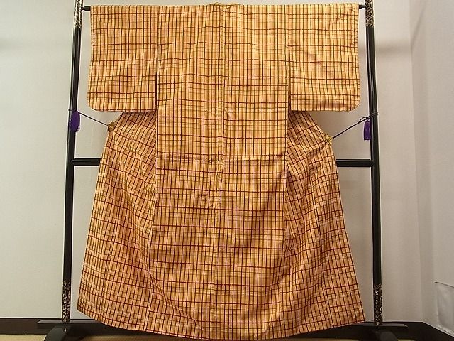 平和屋着物□上質な紬 吉野間道 逸品 CAAB5039vf