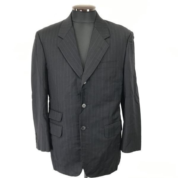 SALE>エルメネジルドゼニア/Ermenegildo Zegna☆テーラードジャケット【メンズM-L程度/黒/ストライプ】3ボタン/秋冬スーツ/Jacket◇cBH467  #BUZZBERG - メルカリ