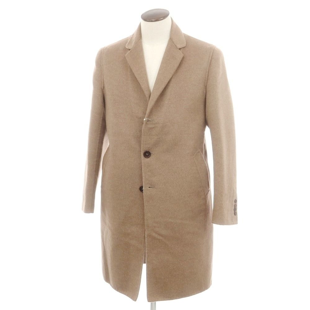 サルトリオ Sartorio ウールアンゴラ アンコン チェスターフィールドコート ブラウン サイズ50 メンズ